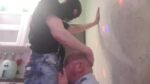 Another THREESOME with a RUSSIAN COP – VERY HARD THROAT fucking with BIG DICKS of TWO SKINHEADS