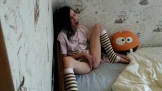 Masturbating Step Sister | Catch, Squirt, Real Orgasm