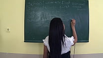 Teacher teaches his student, to following his orders.
